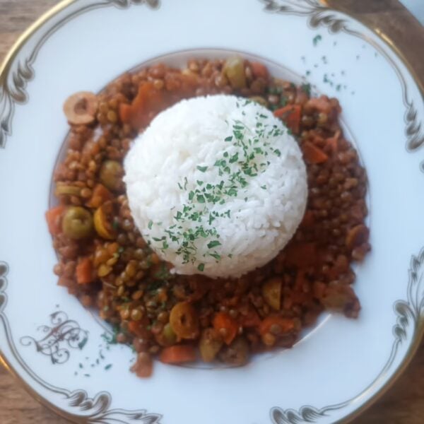 Lentilles à l'italienne et riz - Farciennes.