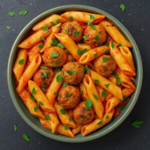 Penne & ses mini polpettes