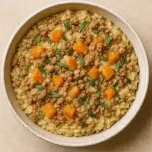 Risotto haché potiron & sauge