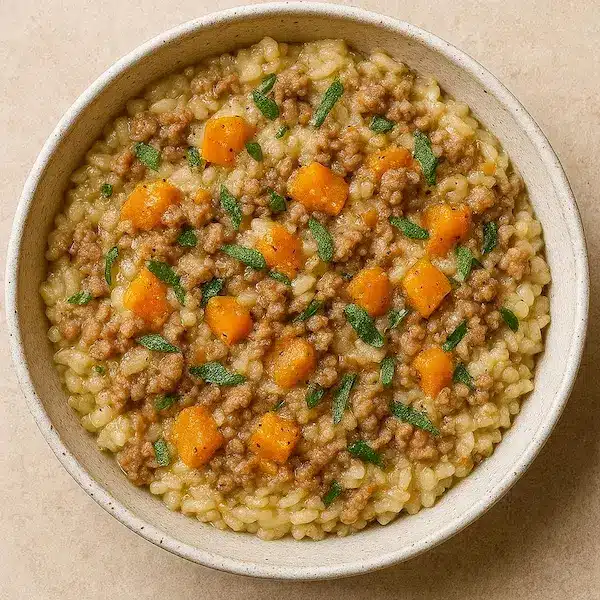 Risotto haché potiron & sauge